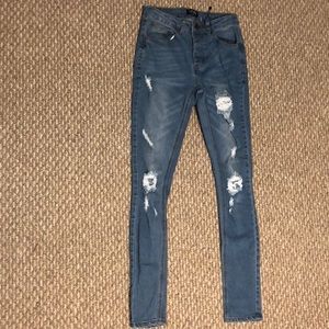 Blue jeans with rips size 28x30